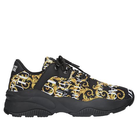 gold and black versace shoes|versace couture sneakers women's.